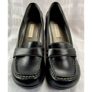 WOMEN exhilaration flat shoes heel Size 7.5 Black Comfort Loafers